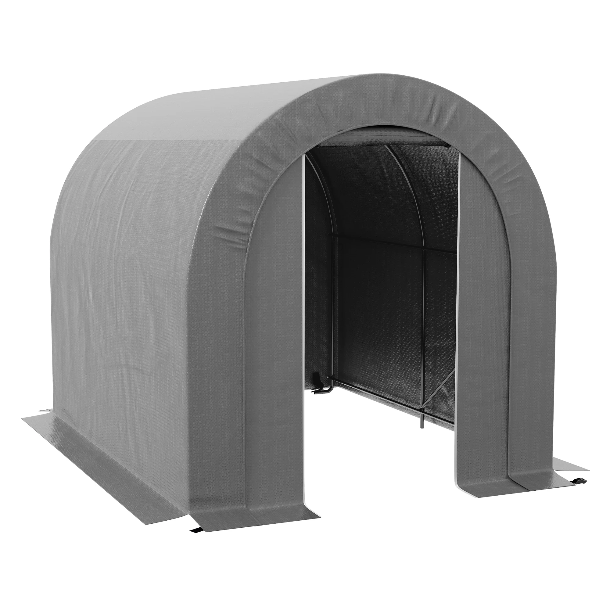 Outsunny 6' x 8' Garden Storage Tent, Heavy Duty Outdoor Shed, Waterproof Portable Shed Storage Shelter