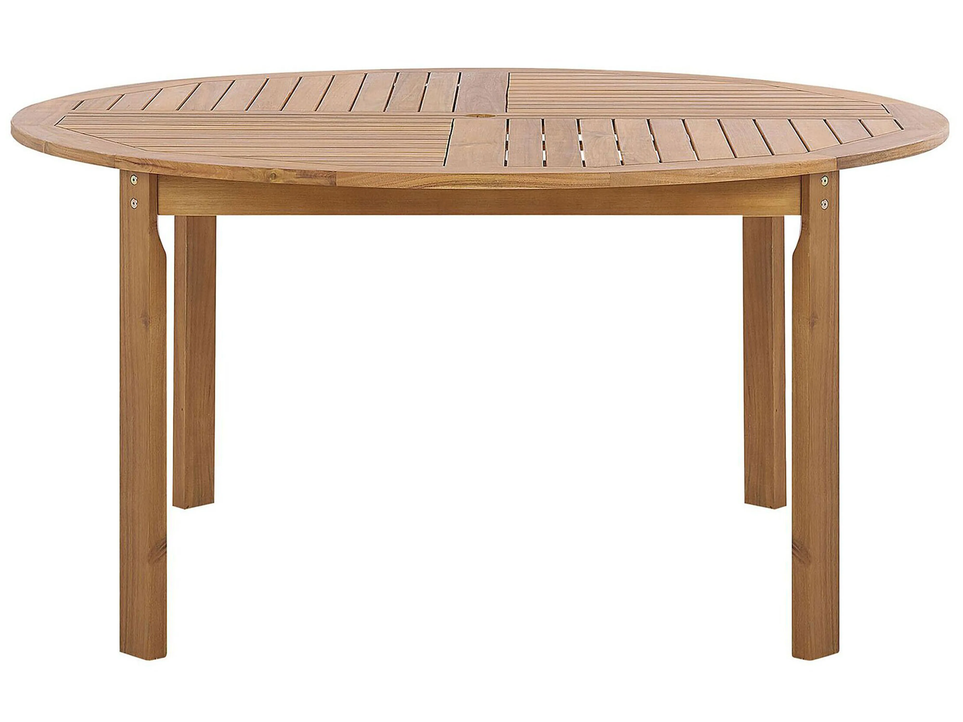 Garden Dining Set 6 Seater TOLVE Acacia Wood Brown