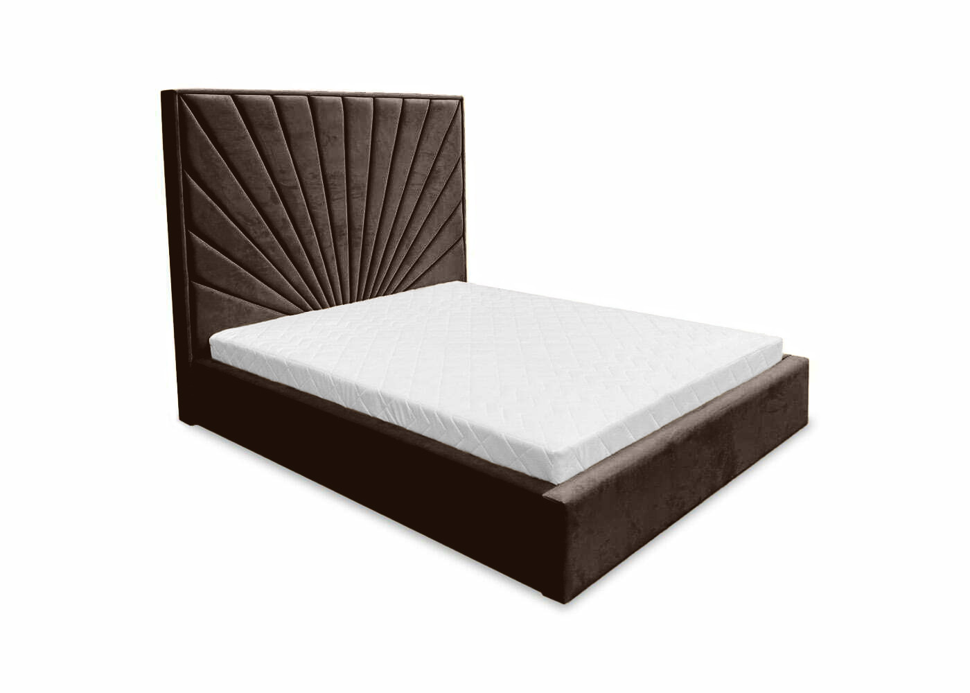 Łóżko tapicerowane Dubaj 160x200 brązowe