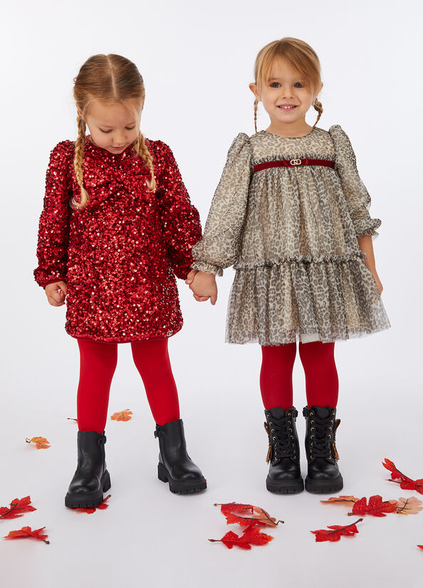 Abito in tulle animalier