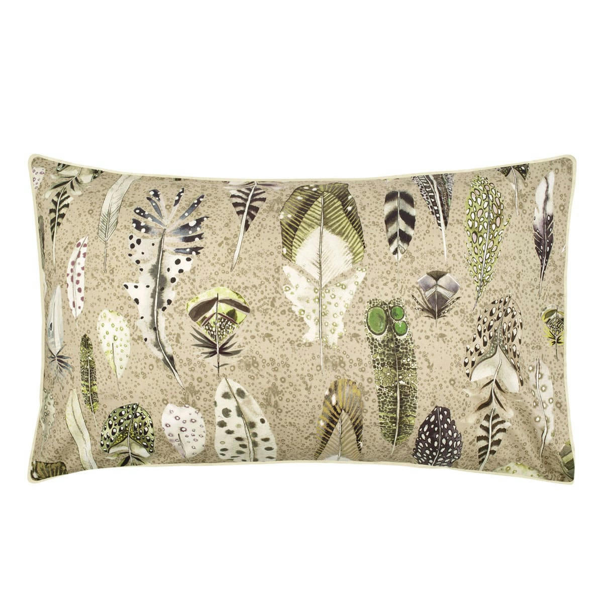 QUILL NATURAL - Taie d'oreiller imprimée en coton beige 50x75