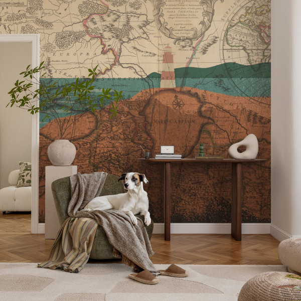 Samoprzylepna tapeta Historyczna mapa 104x70 Wallfluent