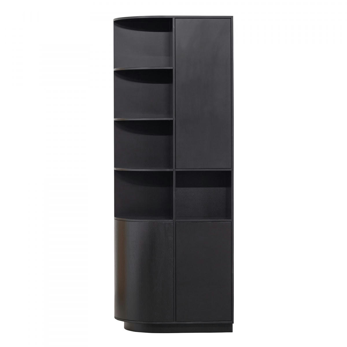 BUCK - Armoire arrondie en bois massif FSC noir