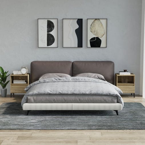 NNEVL Bedside Cabinets 2 pcs Sonoma Oak 40x35x50 cm
