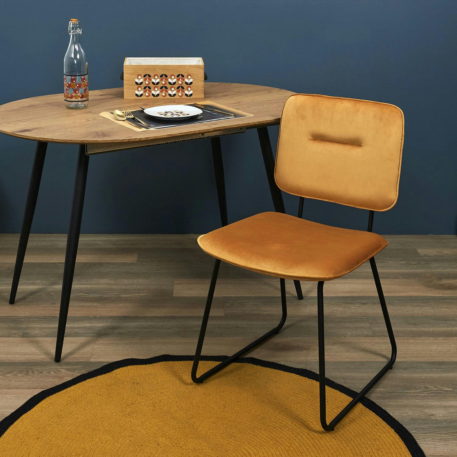 ADÈLE - Lot de 2 chaises jaune