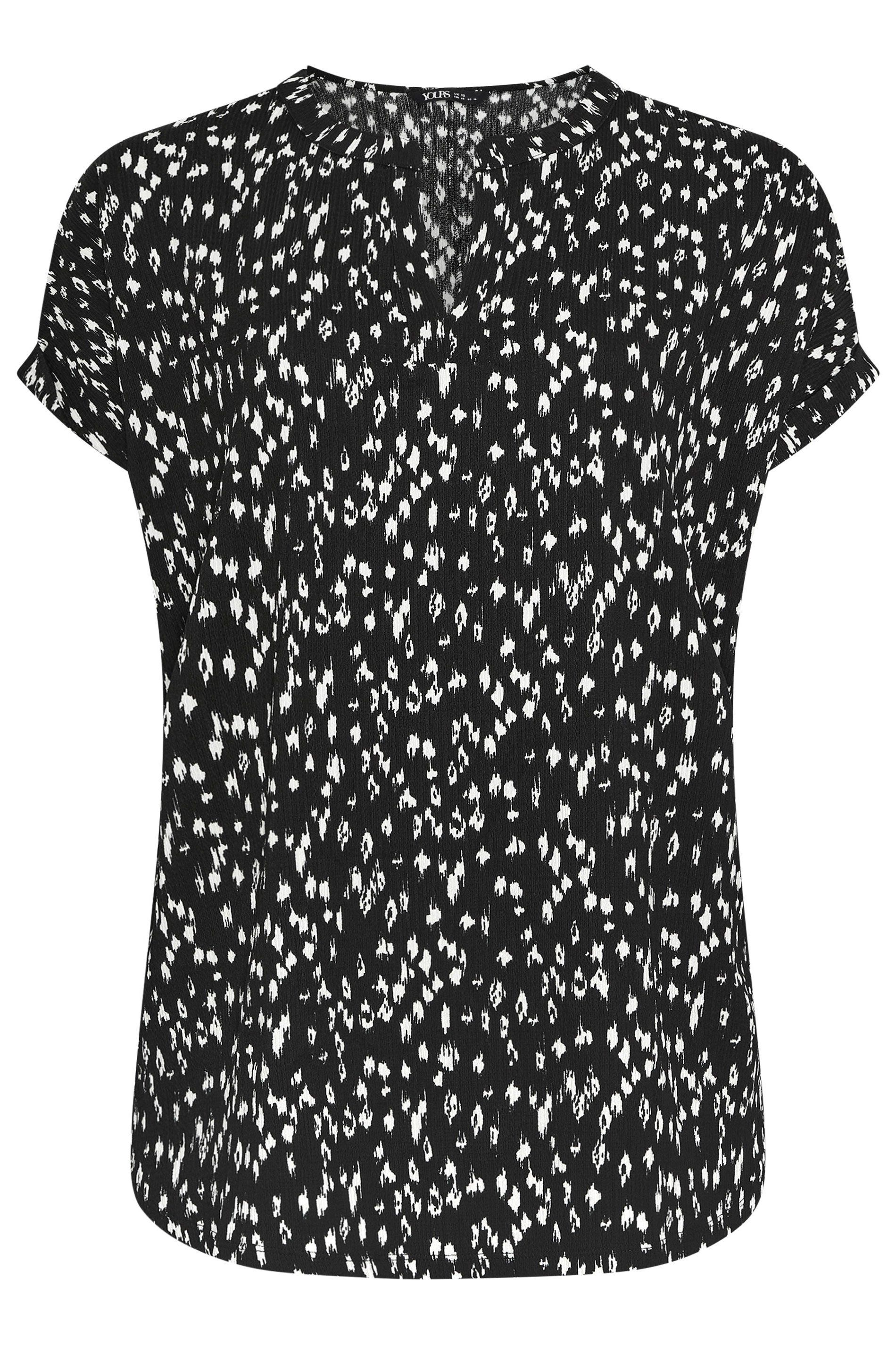 Yours Abstract Notch Neck Top
