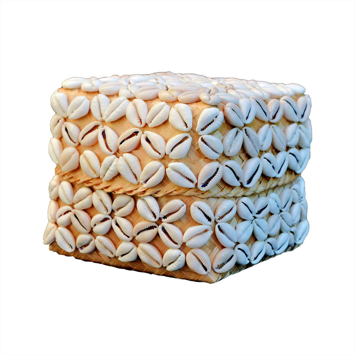 FLEUR - Boîte en bambou beige 15x12 cm