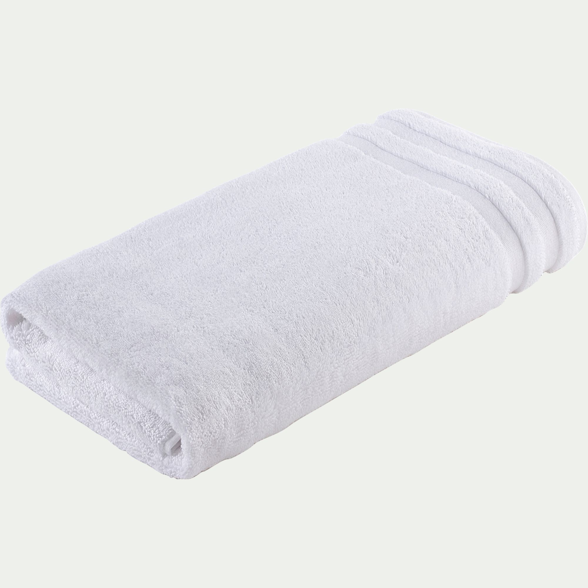 RIVIERA - Drap de douche qualité hôtelière en coton -blanc 70x140cm