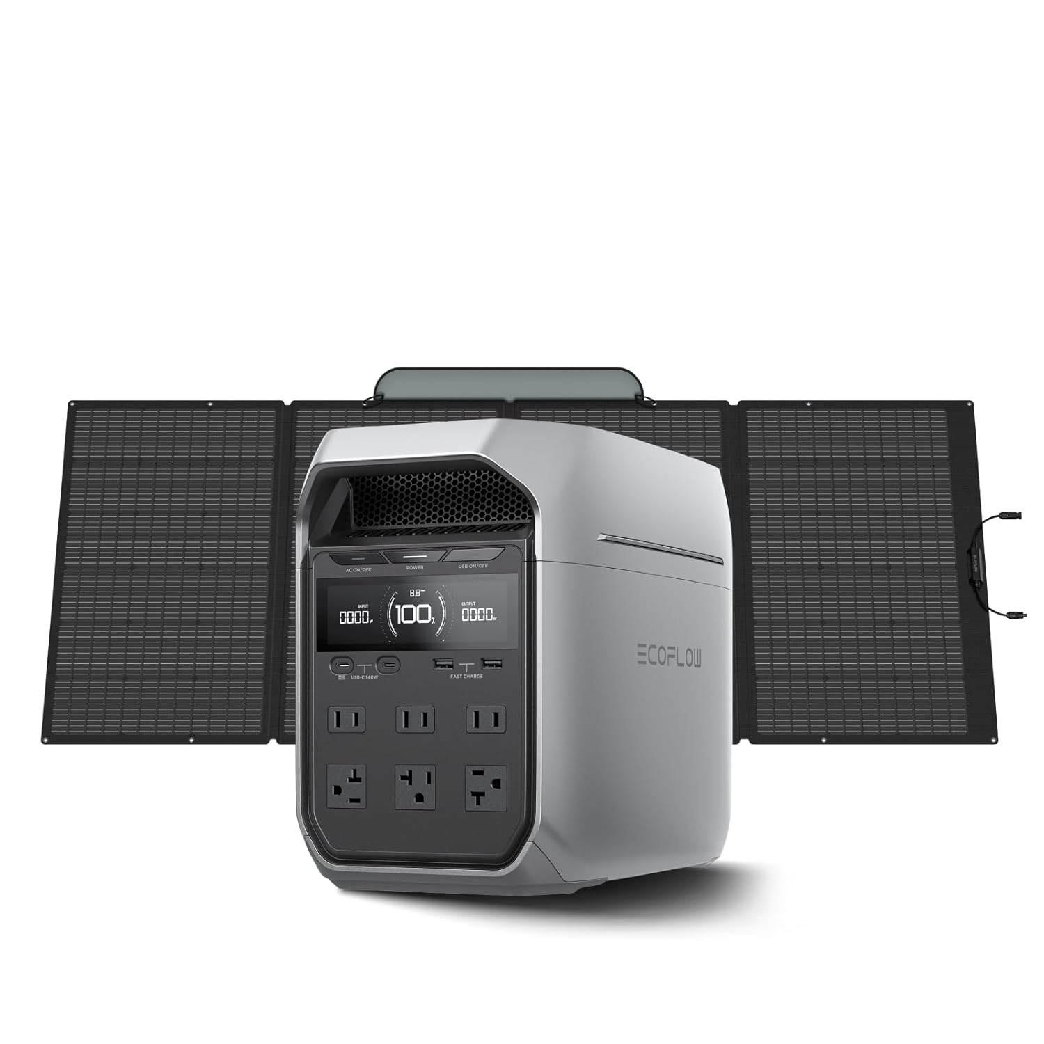 EF ECOFLOW Solar Generator DELTA 3 Plus with 400W Solar Panel (2024 New)  1000W Solar Input  LFP(LiFePO4) Battery  Portable Power Station for Home Backup Power  Camping & RVs