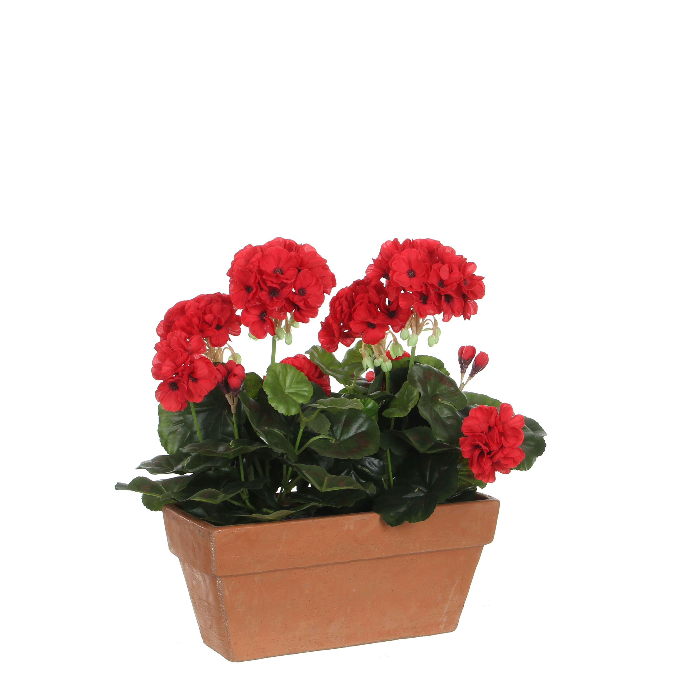 - Géranium artificielle rouge en pot H40