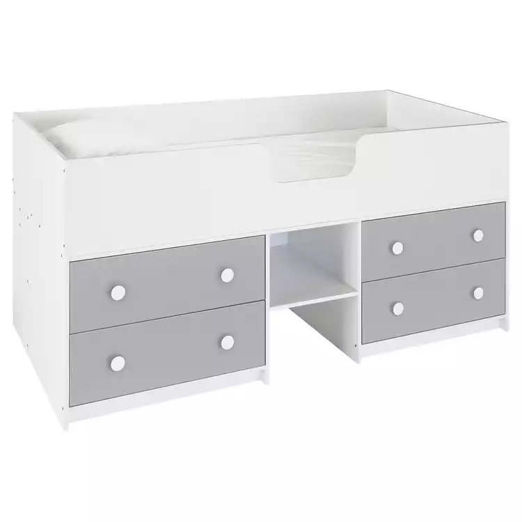 Habitat Jackson Mid Sleeper Bed Frame - White and Grey