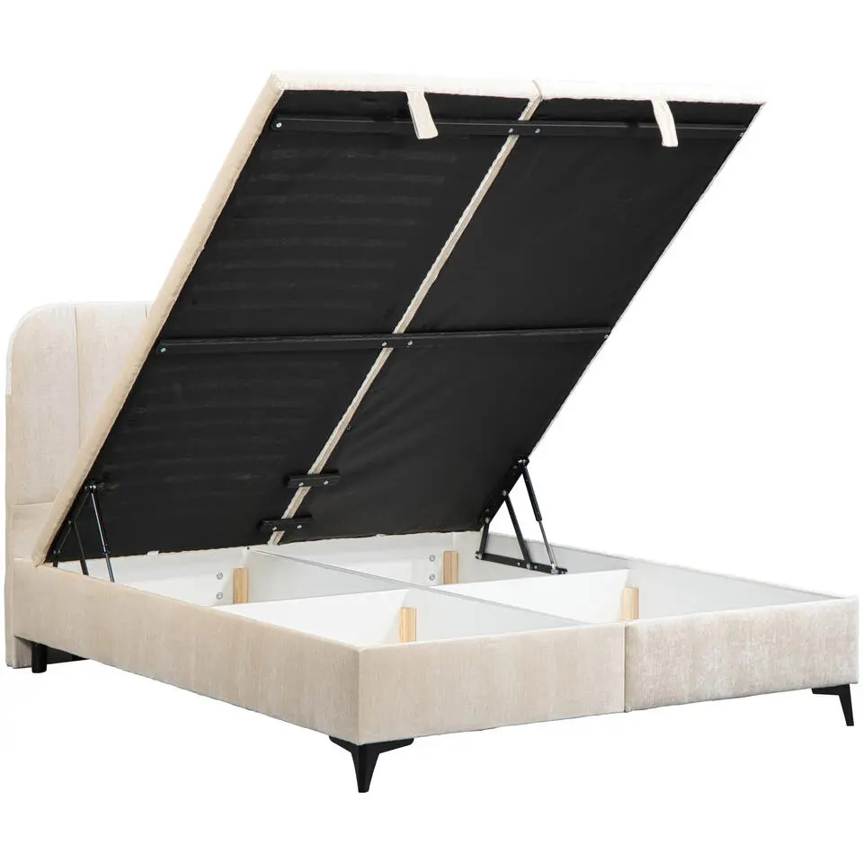 Bed Lizz met opbergruimte - ecru - 140x200 cm