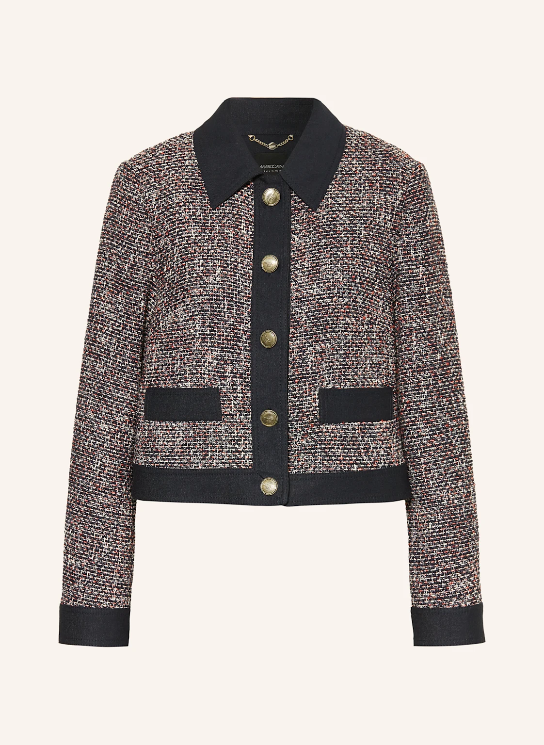 MARC CAIN Kastenjacke aus Tweed mit Glitzergarn