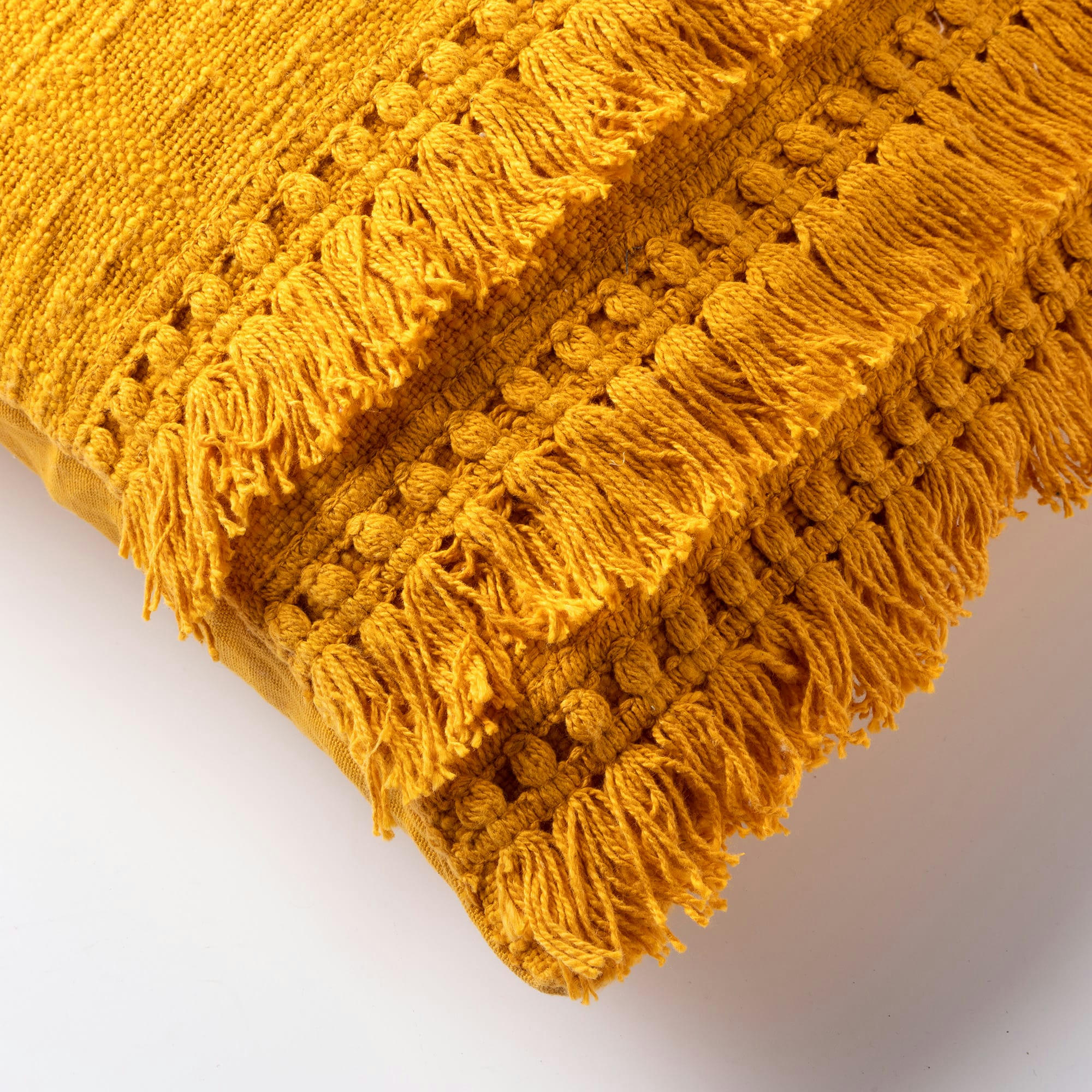Fara - Coussin - jaune en coton 45x45 cm uni