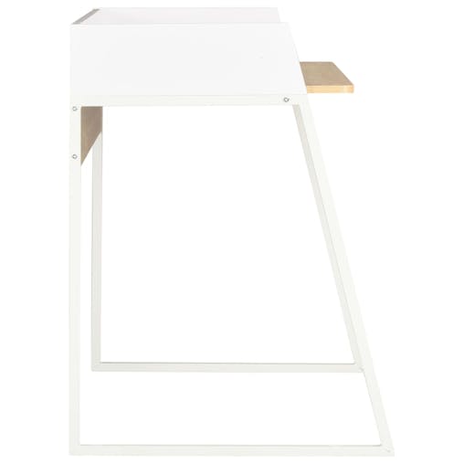 NNEVL Desk White and Oak 90x60x88 cm