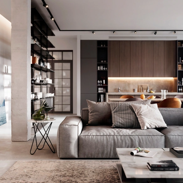 Spotleuchte, Stahl, LxBxH: 13,5x6,5x9,3 cm, schwarz
