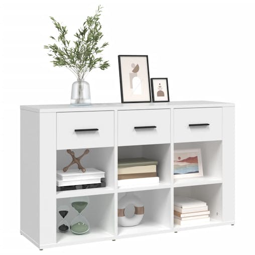 NNEVL Sideboard White 100x30x59.5 cm Engineered Wood