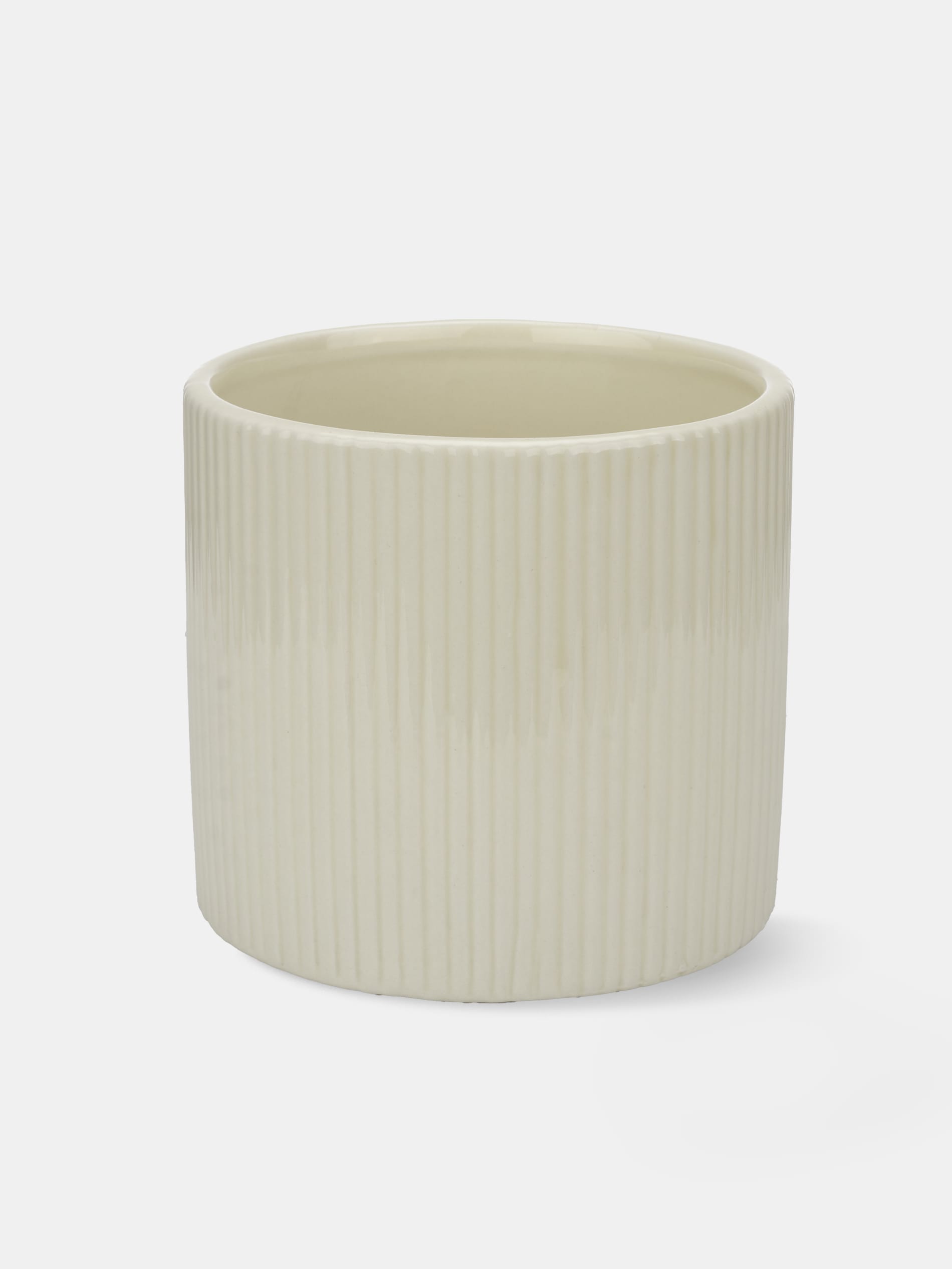 Ceramiczna doniczka z ryflowaniem