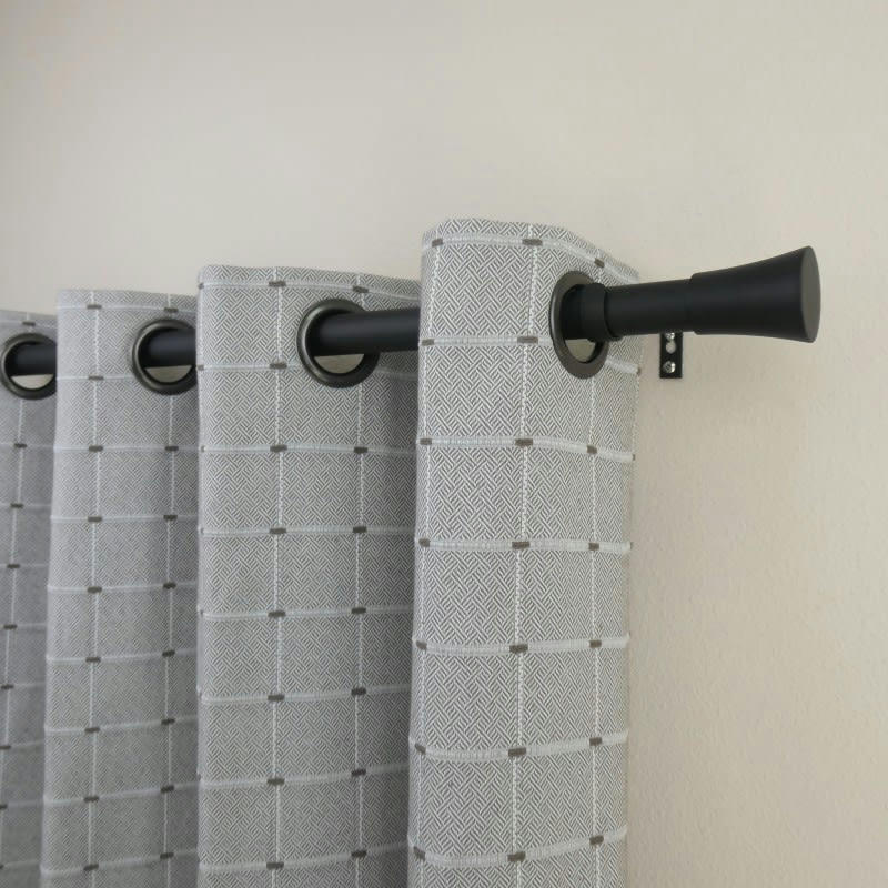 CHELSEA - - Tringle extensible ø 25/28 110 à 210 cm - Noir mat