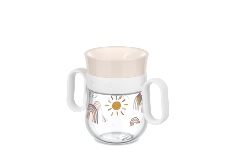 360&deg; drinkbeker mio 200 ml - sunshine & rainbow