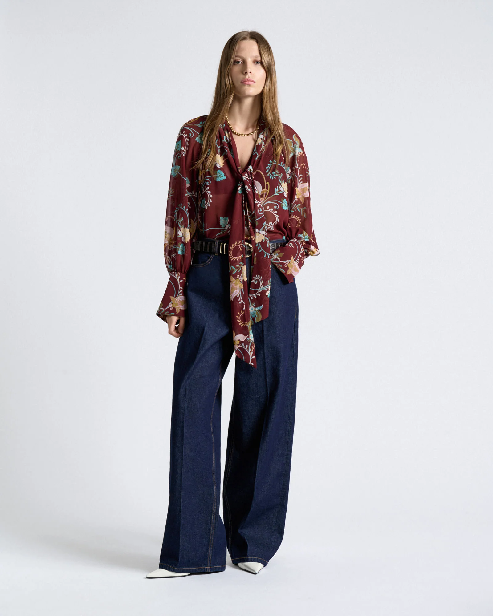 Rococo Bloom Georgette Blouse