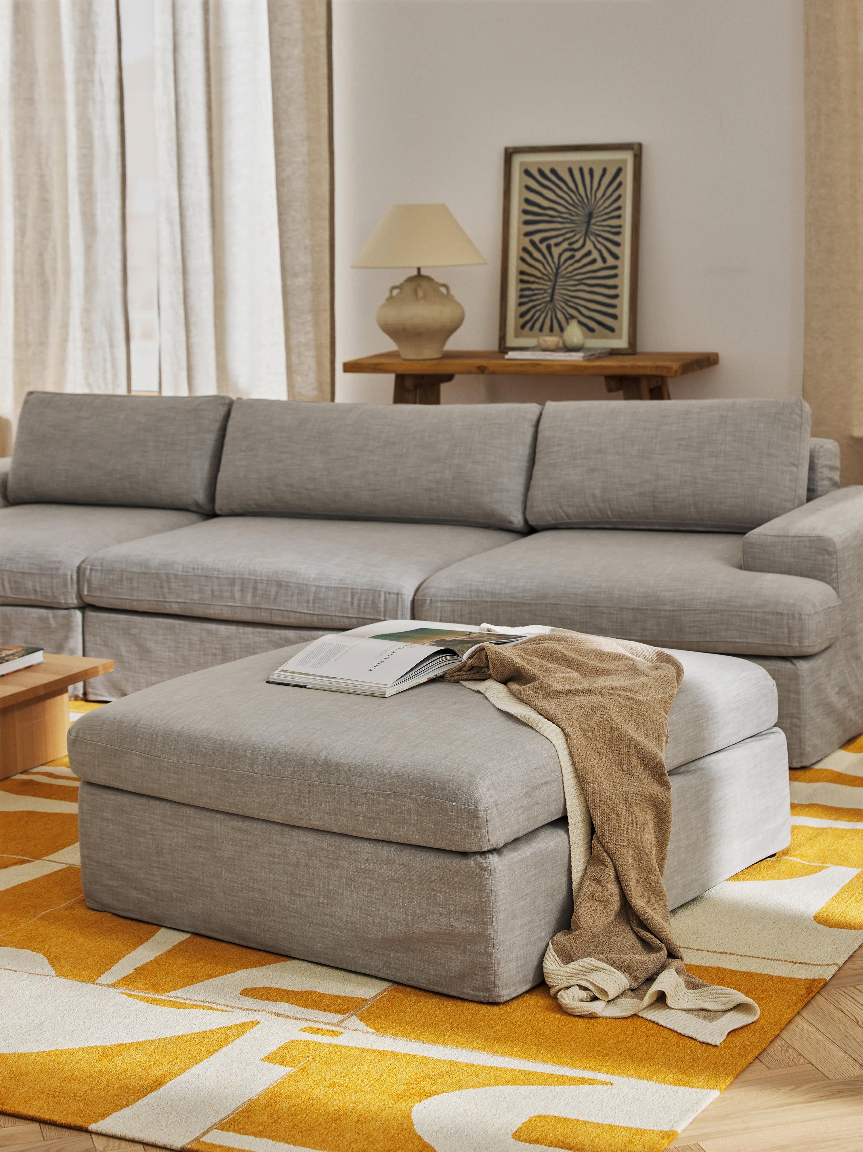Sofa-Hocker Russell mit abnehmbaren Bezügen