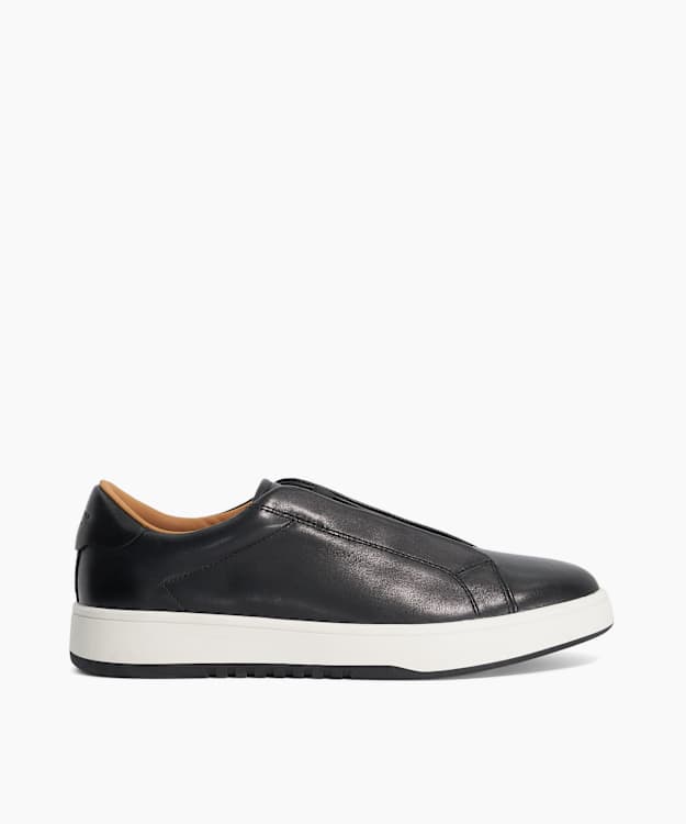 Troys Black - Lace-Less Cupsole Trainers