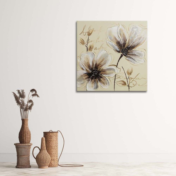 Feeby Obraz na płótnie Namalowane kwiaty 30x30