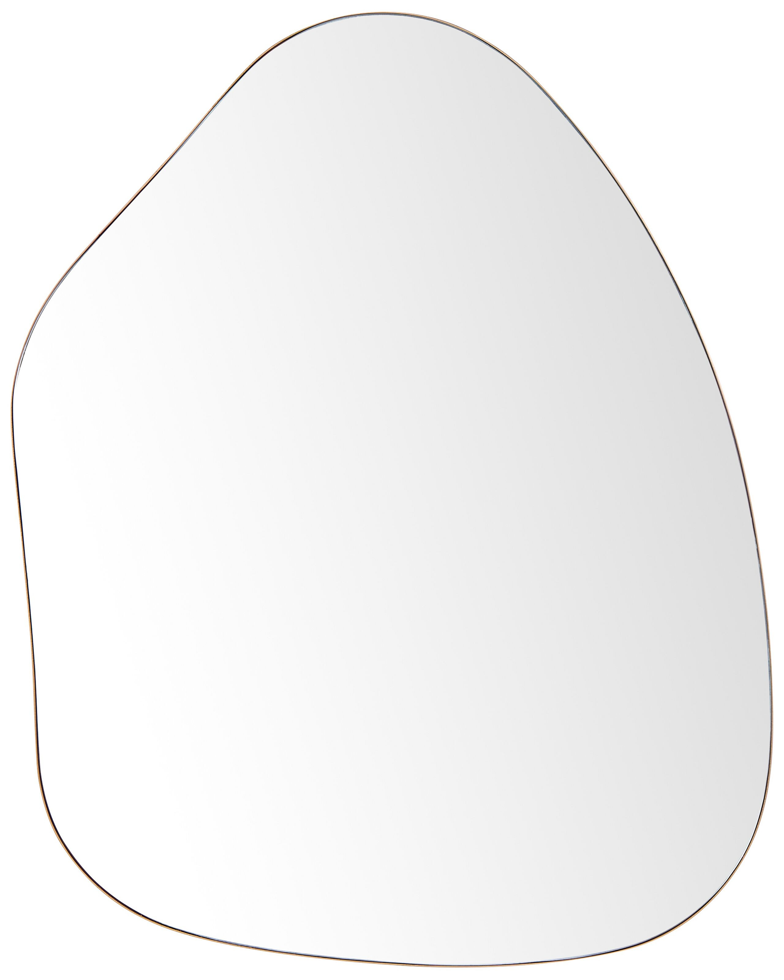 Ozdobne lustro ścienne metalowe 70 x 92 cm złote