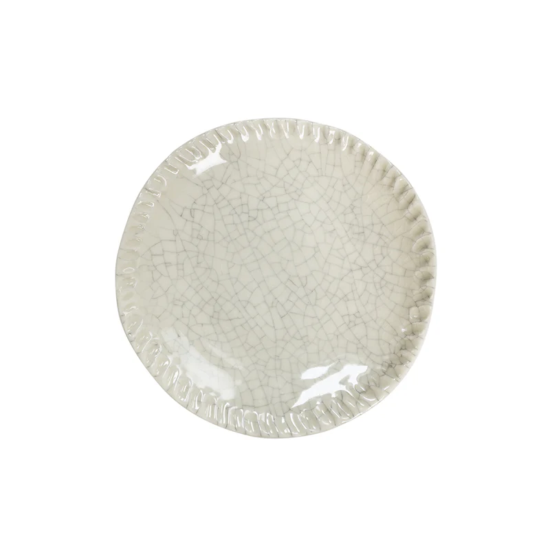 assiette à dessert quartz craquelé