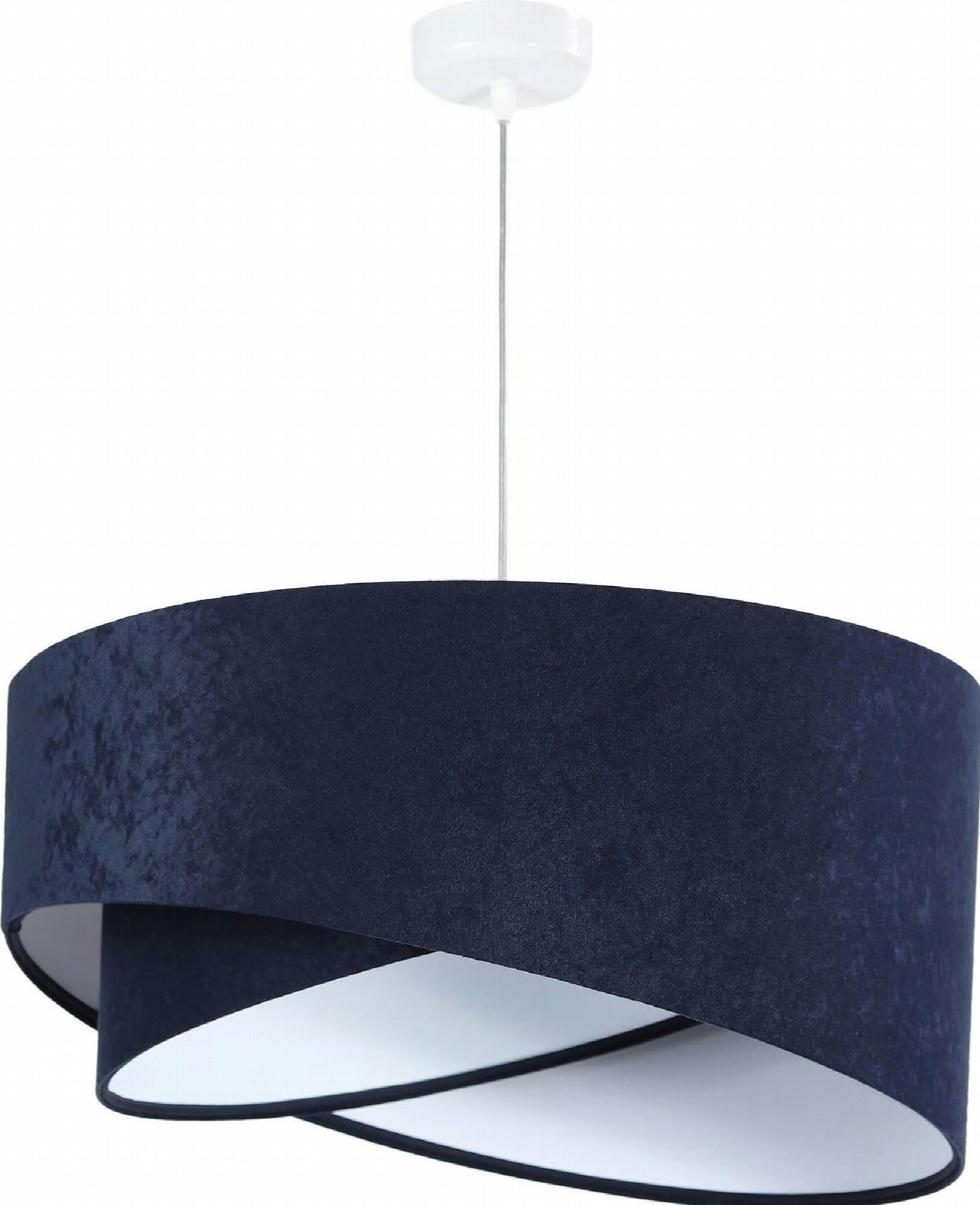 ASYMETRIC - Suspension Tissu Bleu 50x50x105 cm