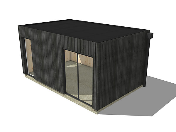 Annexe de jardin bois en bois 5,5 x 3,5 x 2,7 m