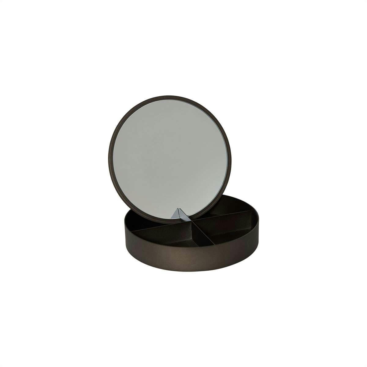 MIRA - Boite noir en acier inoxydable Ø15,6xH3,2cm