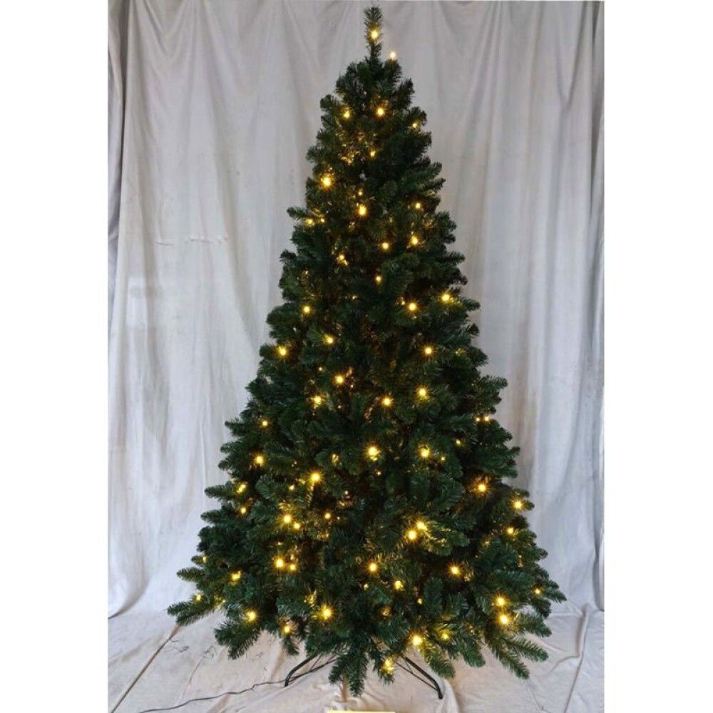 KUNSTIG JULETRE LYX 260CM MED BELYSNING GRØNN
