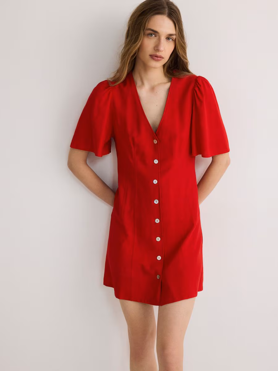 Viscose Blend Mini Dress