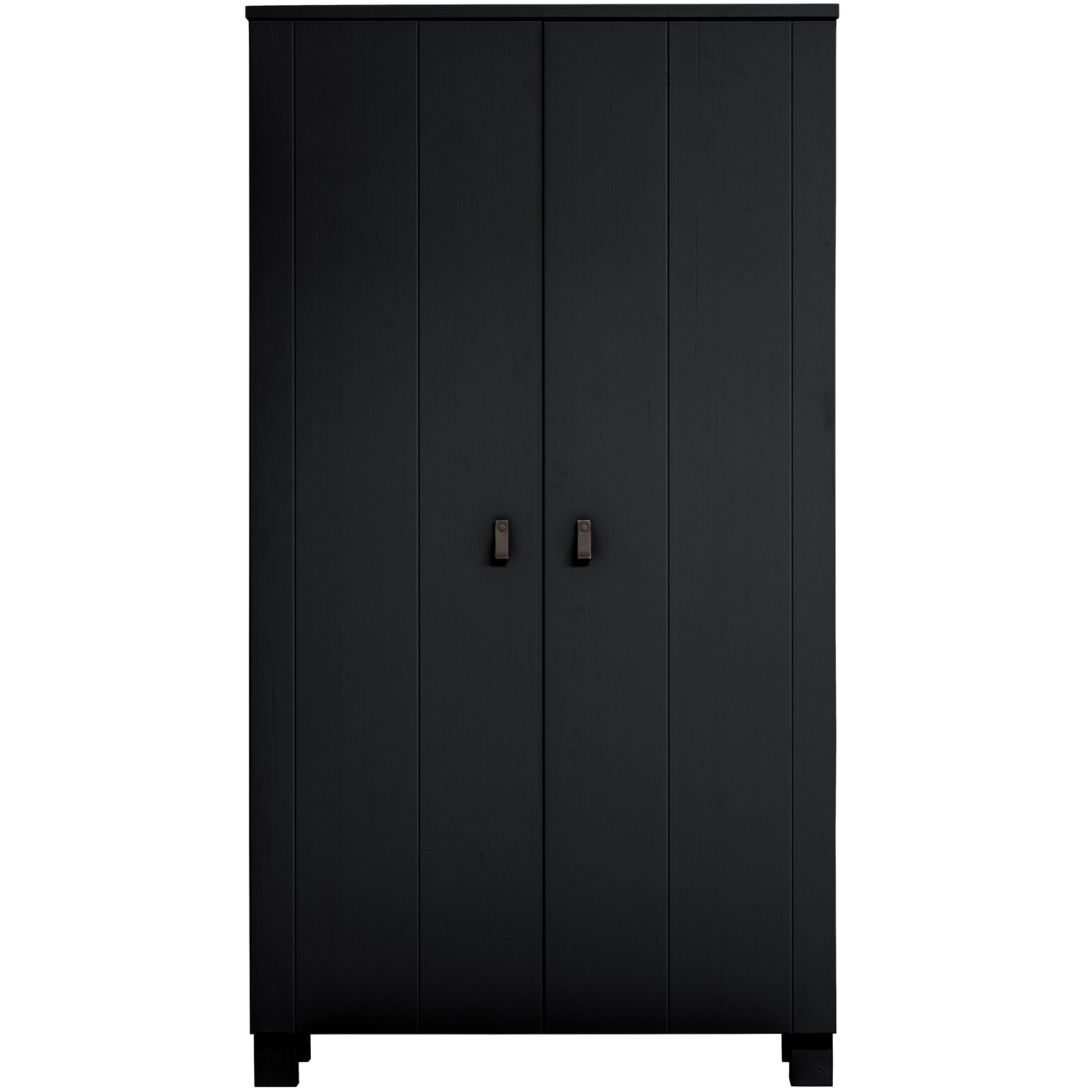 WOOOD kast Ties - Grenen - Zwart - 202x111x55