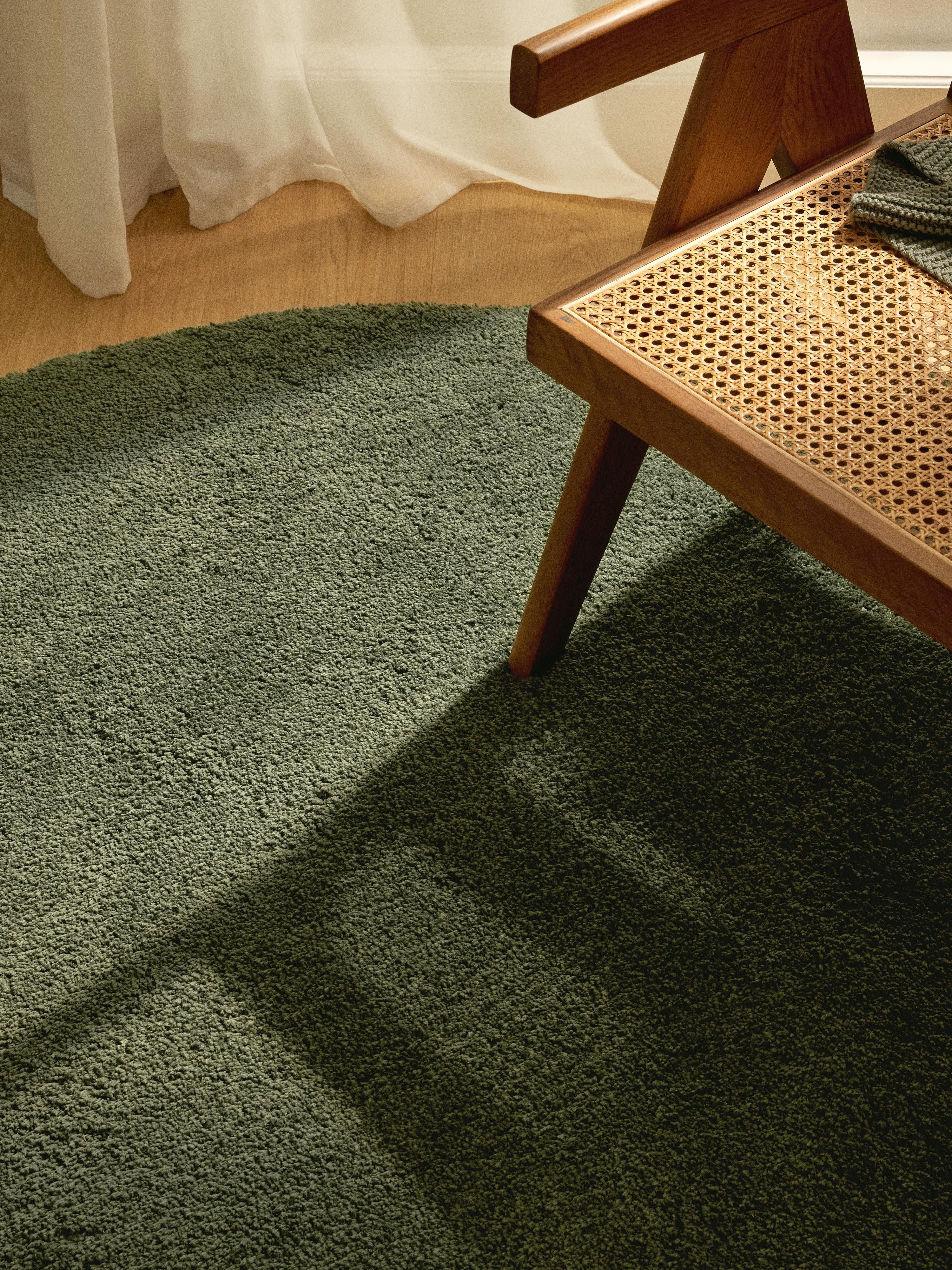 Flauschiger runder Hochflor-Teppich Leighton