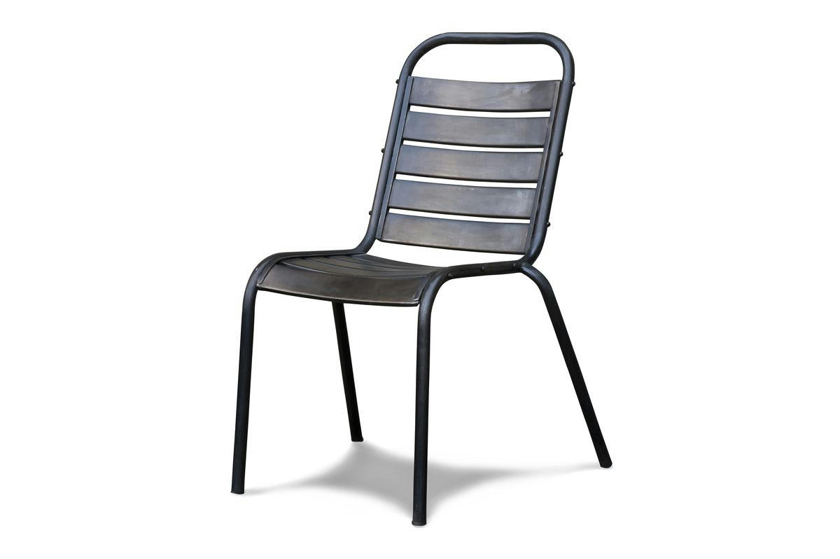 SQUARE - Chaise en métal noir