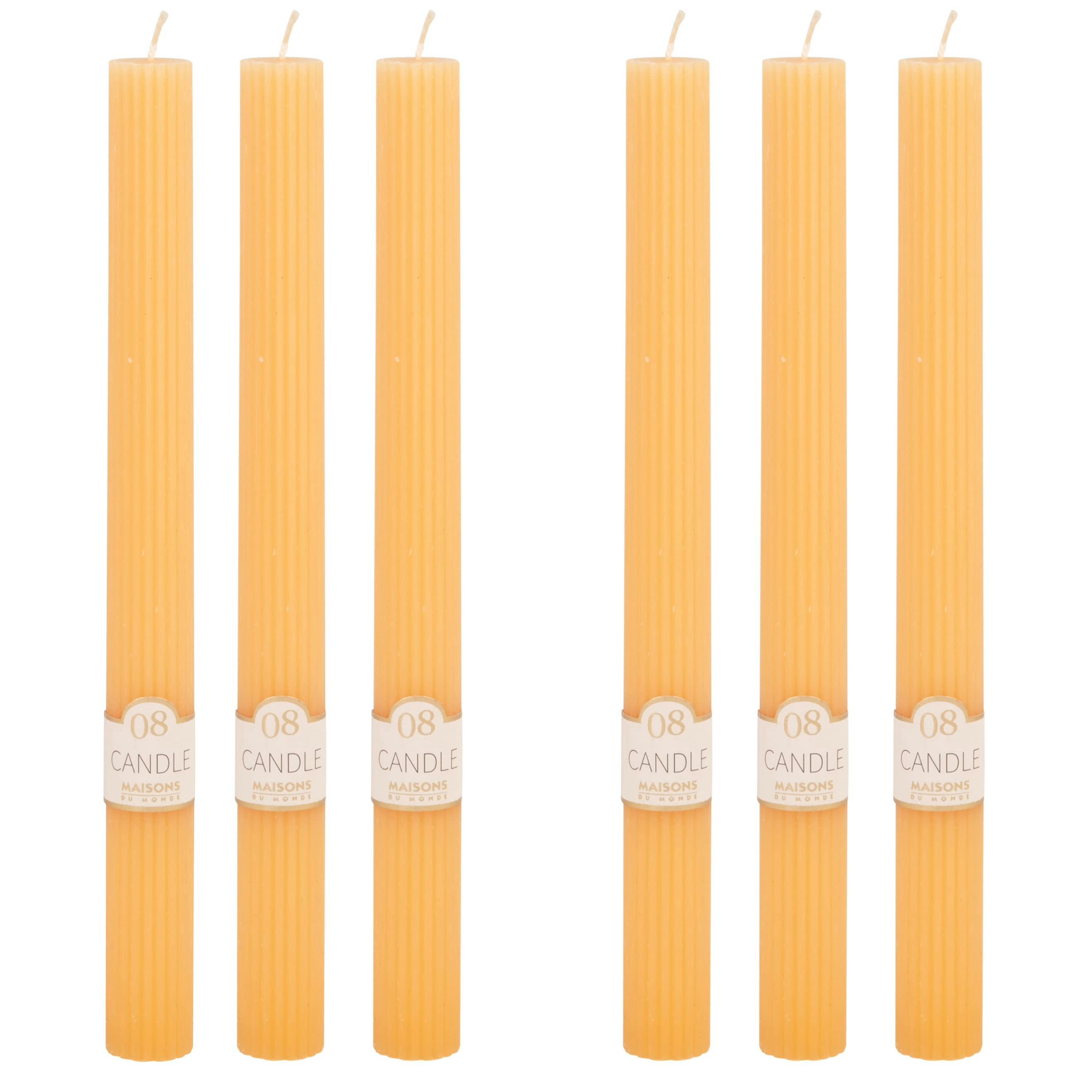 COLORAMA - Bougie longue jaune H24