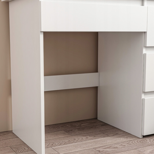 Toaletka do makijażu wizażu kosmetyczna z lustrem led nowoczesna loft 90 cm