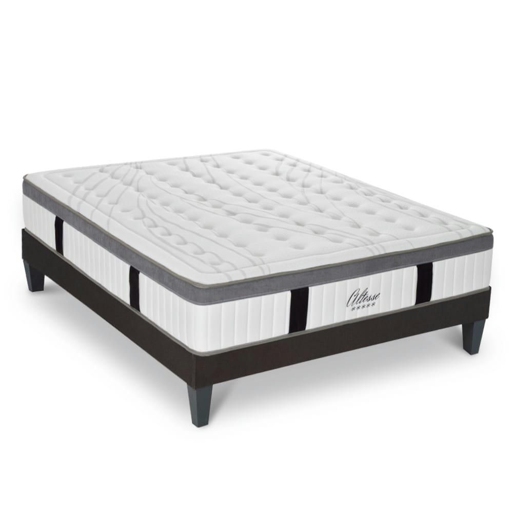 ALTESSE - Ensemble matelas à Mémoire de forme et sommier 140x200