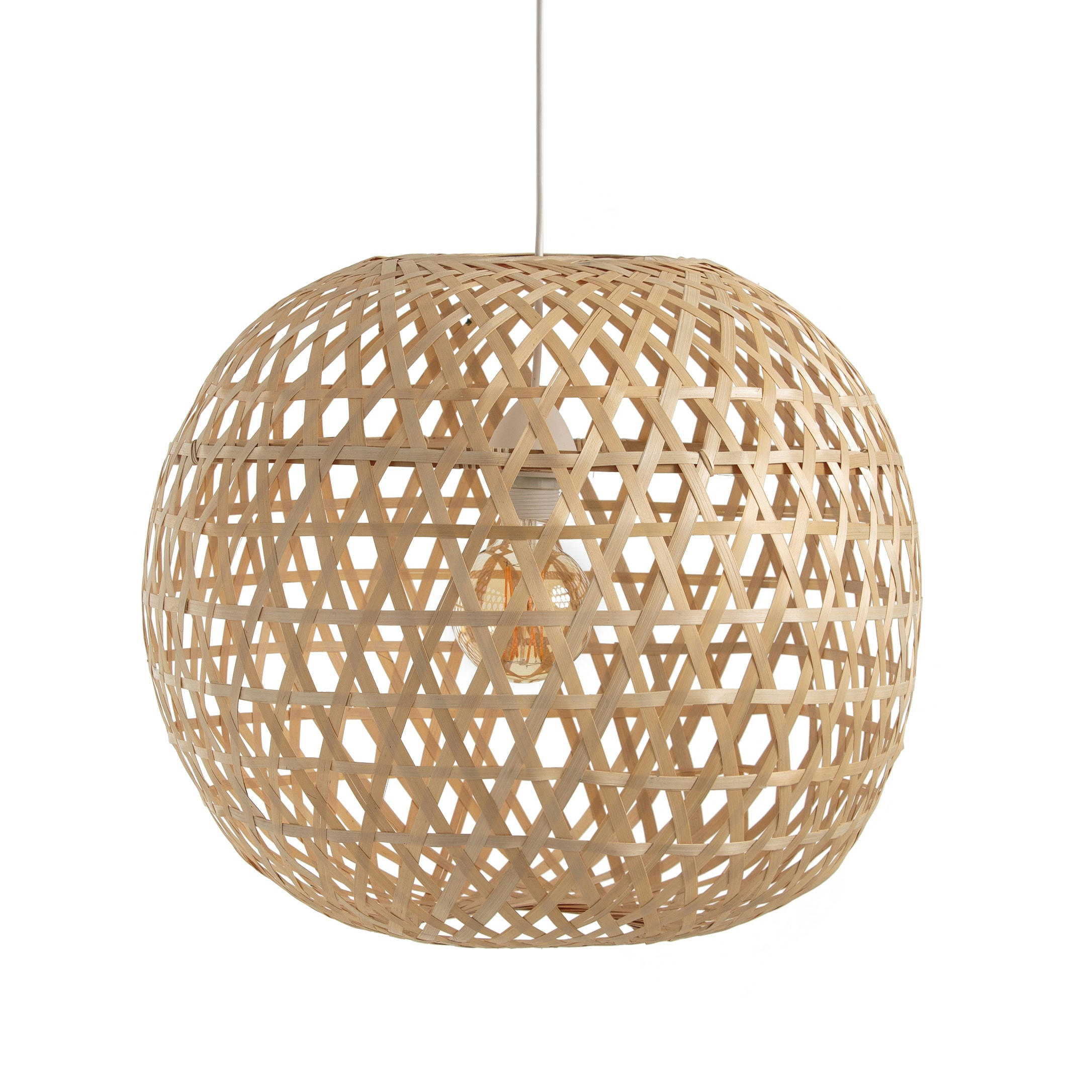 Suspension boule en bambou Ø51 cm, Cordo