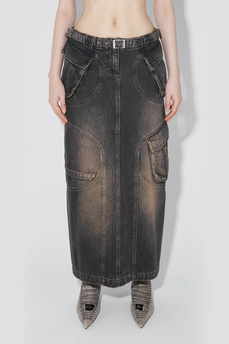 Denim Long Skirt
