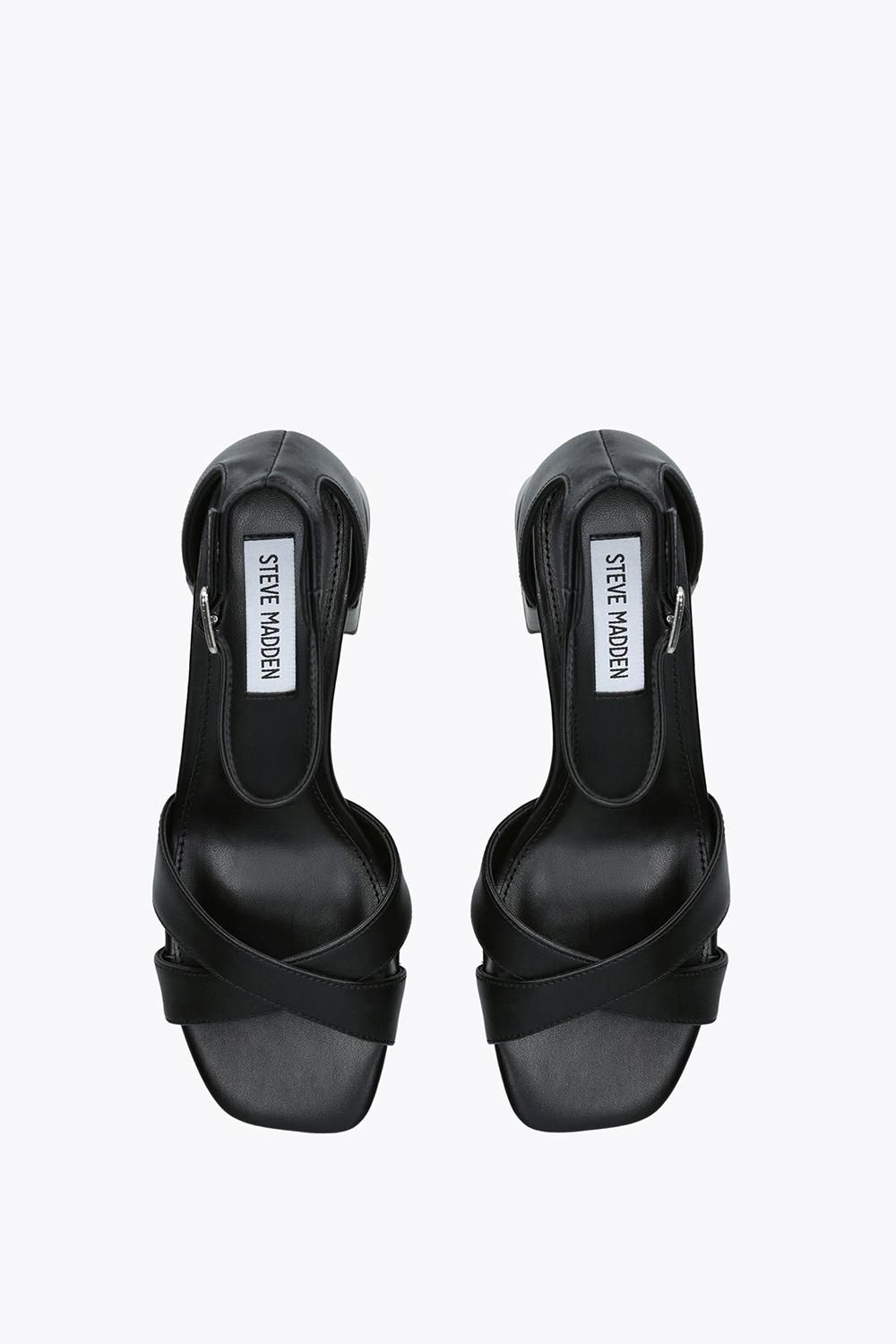 STEVE MADDEN Fergie Black' Leather Sandals