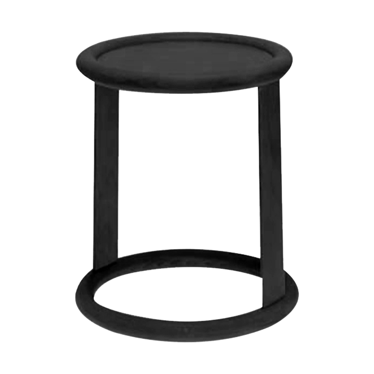 Fameg Lucien Ronde Houten Bijzettafel Ø 50 cm - Zwart