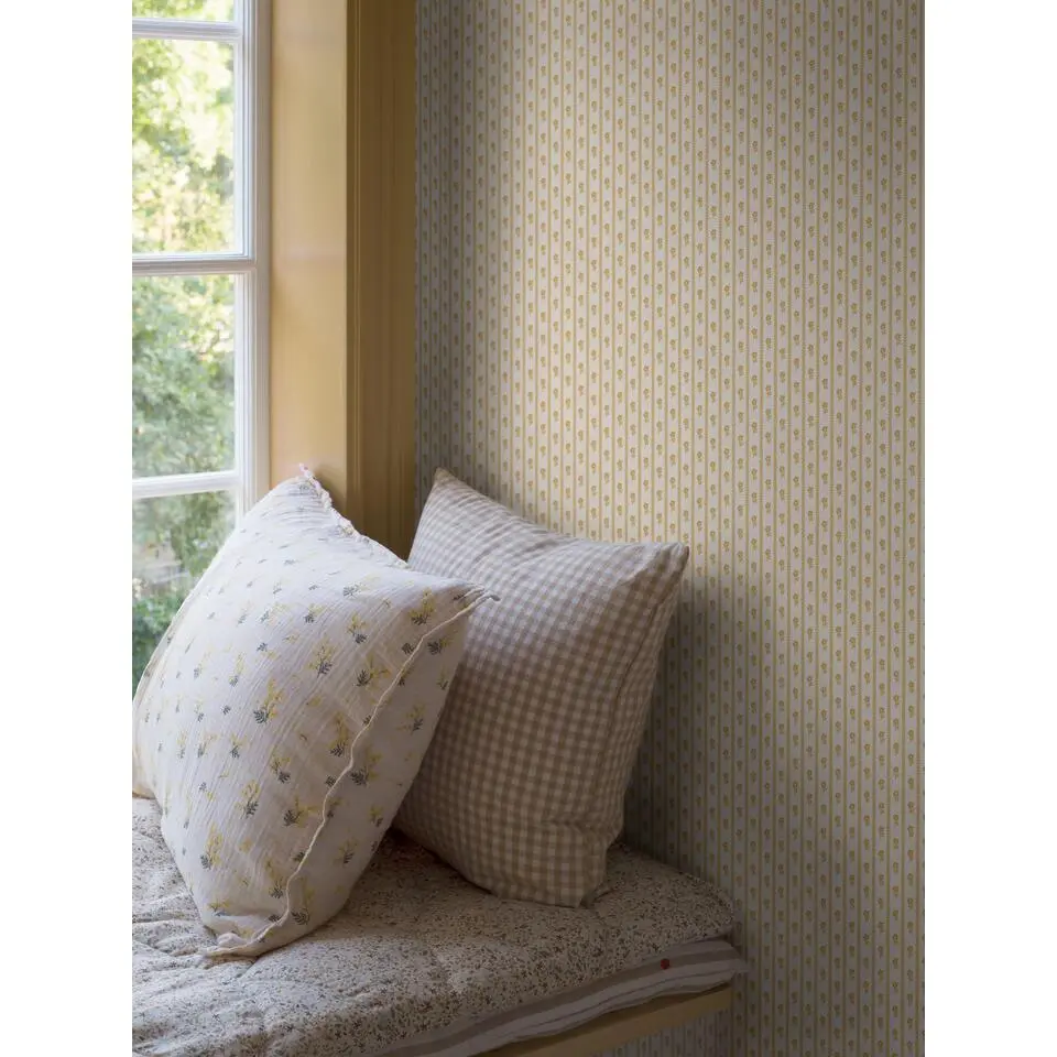 Borastapeter behang bloemetjes geel - 53 cm x 10.05 m