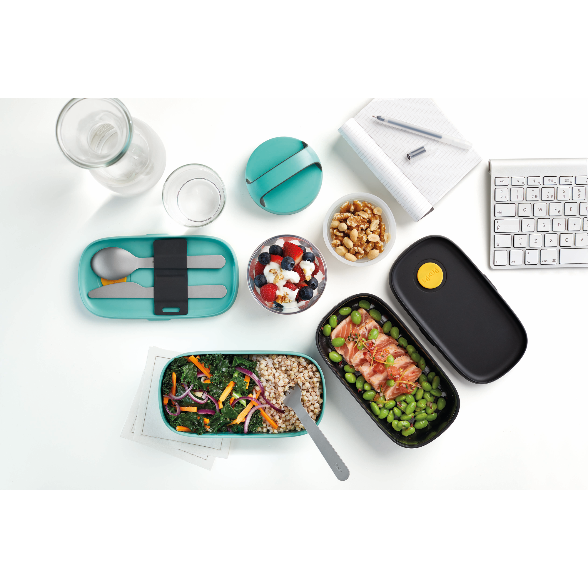 Lékué Lunchbox To Go Set, met Bestek