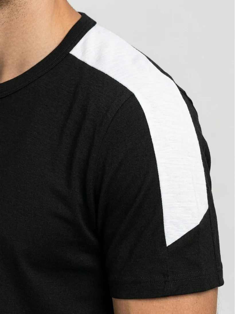 2220041-Tee SS PRESENTATION BICOLORE N°1 M black | T-shirt Homme