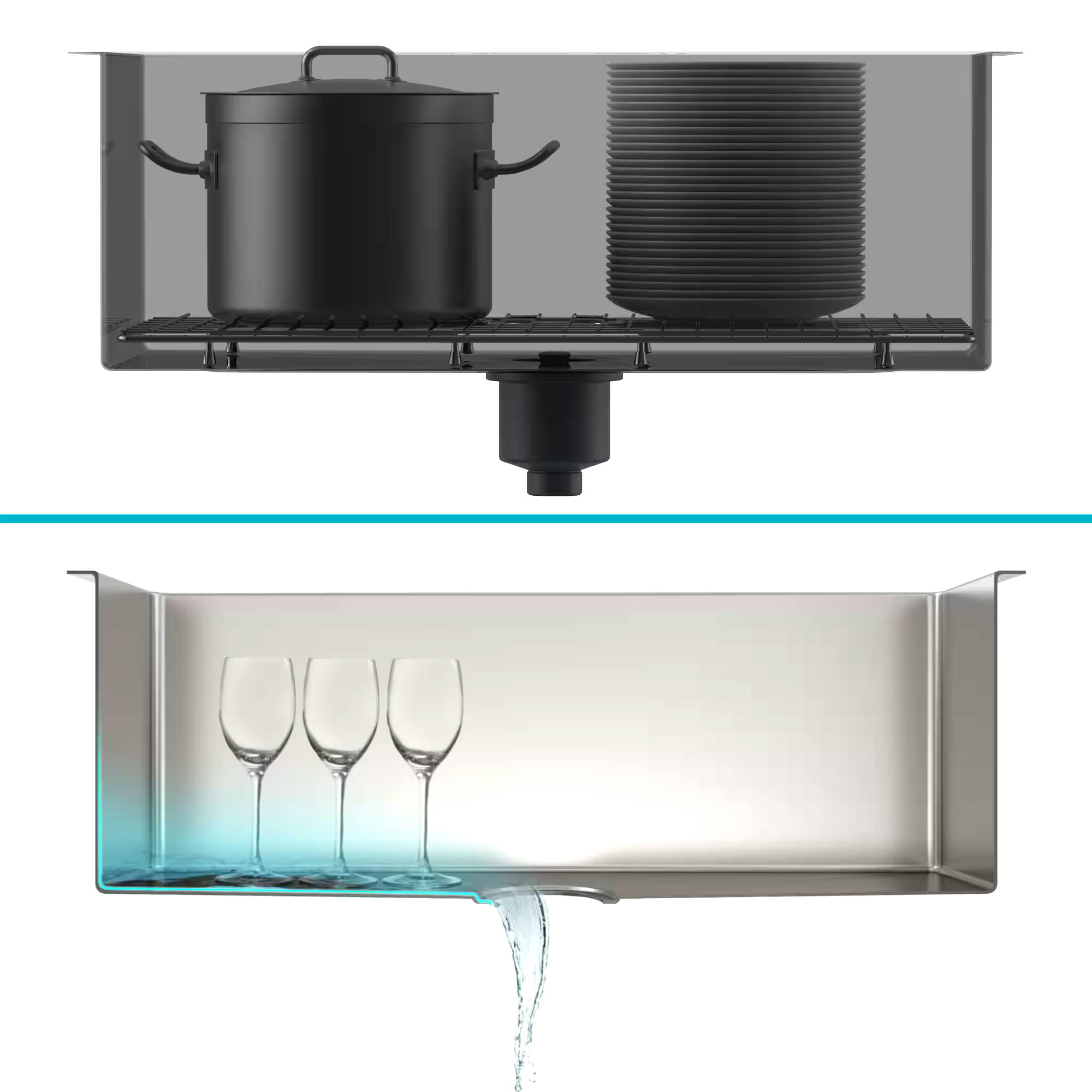 Kraus Standard PRO™ Undermount Stainless Steel Single Bowl Kitchen Sink, 30x18x10-in