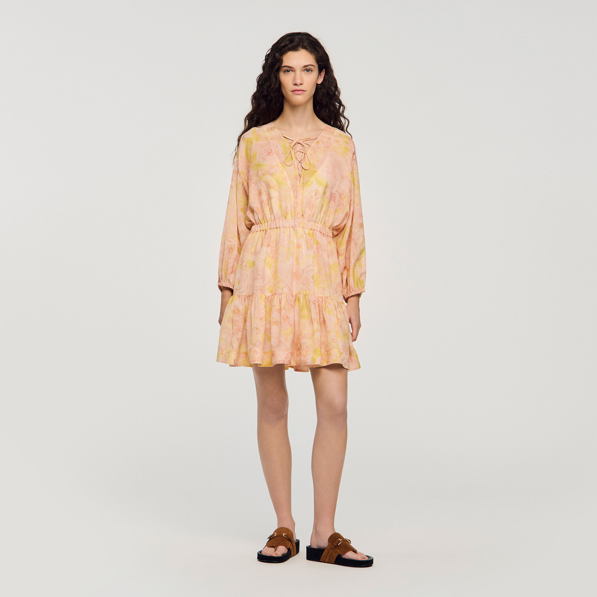 Robe courte imprimé fleur